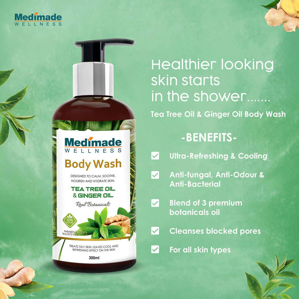 Medimade Wellness Tea Tree Oil & Ginger Oil Body Wash - DrMediCart
