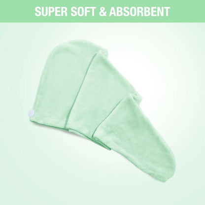 Nykaa Naturals Microfiber Hair Wrap for Frizz Free & Shiny Hair - Green