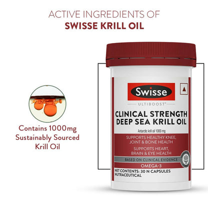 Swisse Clinical Strength Deep Sea Krill Oil Capsules