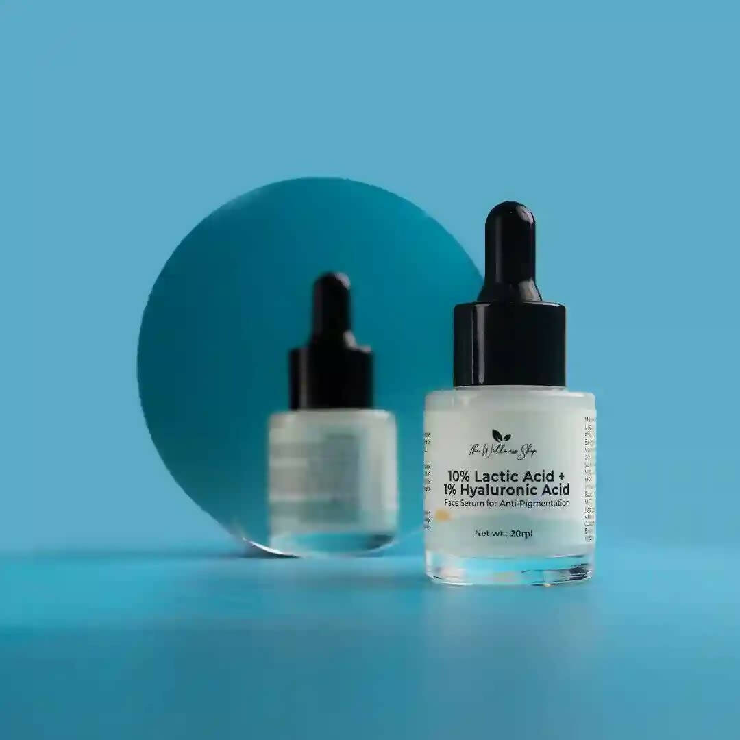 The Wellness Shop 10% Lactic Acid, 1% Hyaluronic Acid Face Serum - Drmedicart