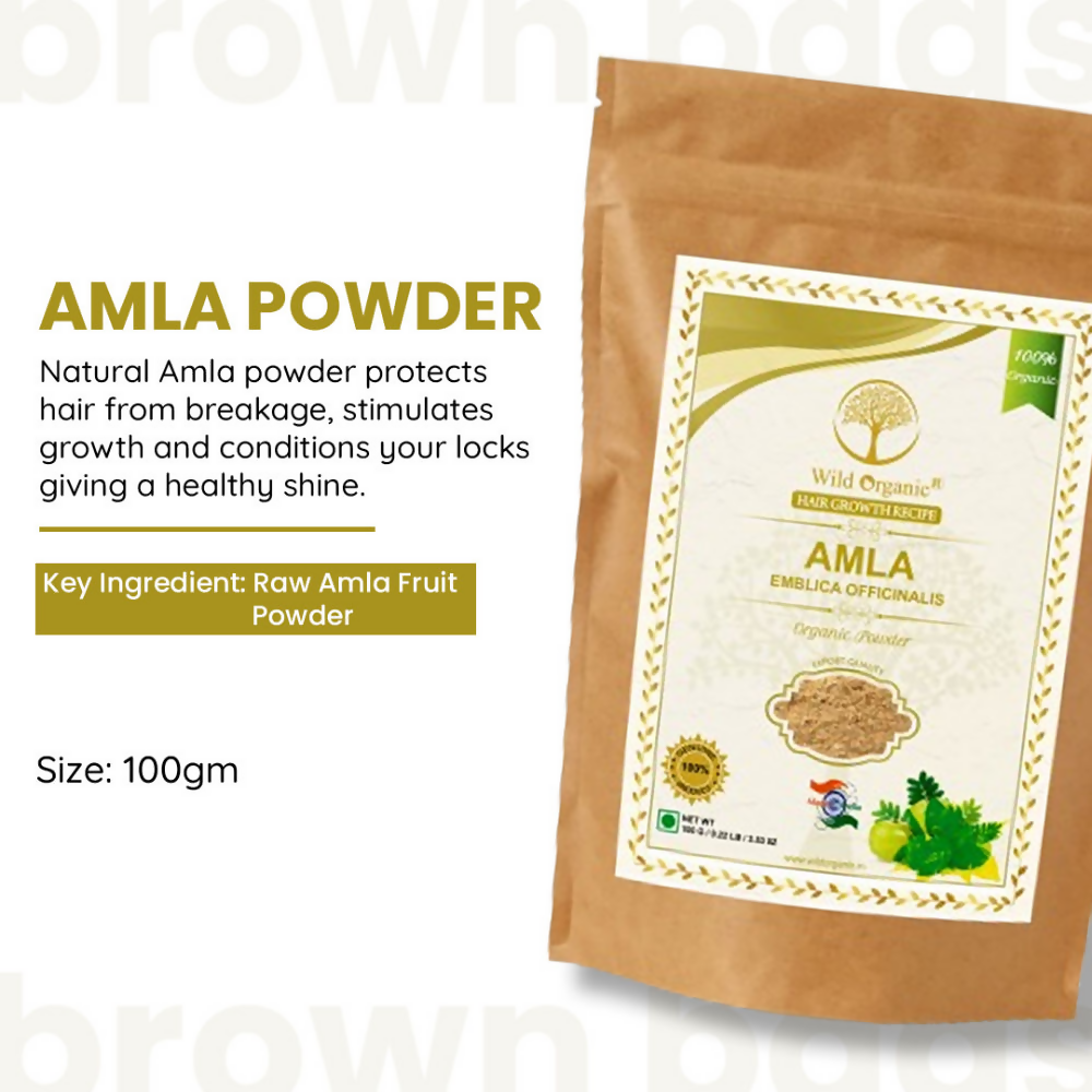 Wild Organic Amla Powder Natural Hair Growth