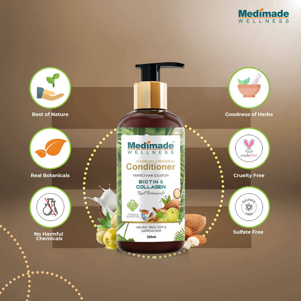 Medimade Wellness Volumizing and Thickening Hair Conditioner with Biotin & Collagen - DrMediCart