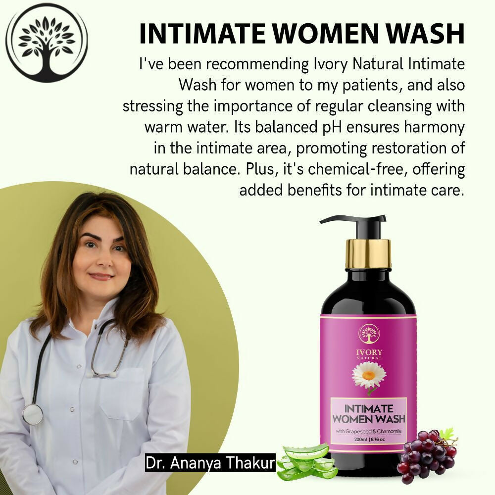 Ivory Natural Intimate Women Wash For Gentle Intimate Cleansing, Soothing Protection, & Lasting Freshness