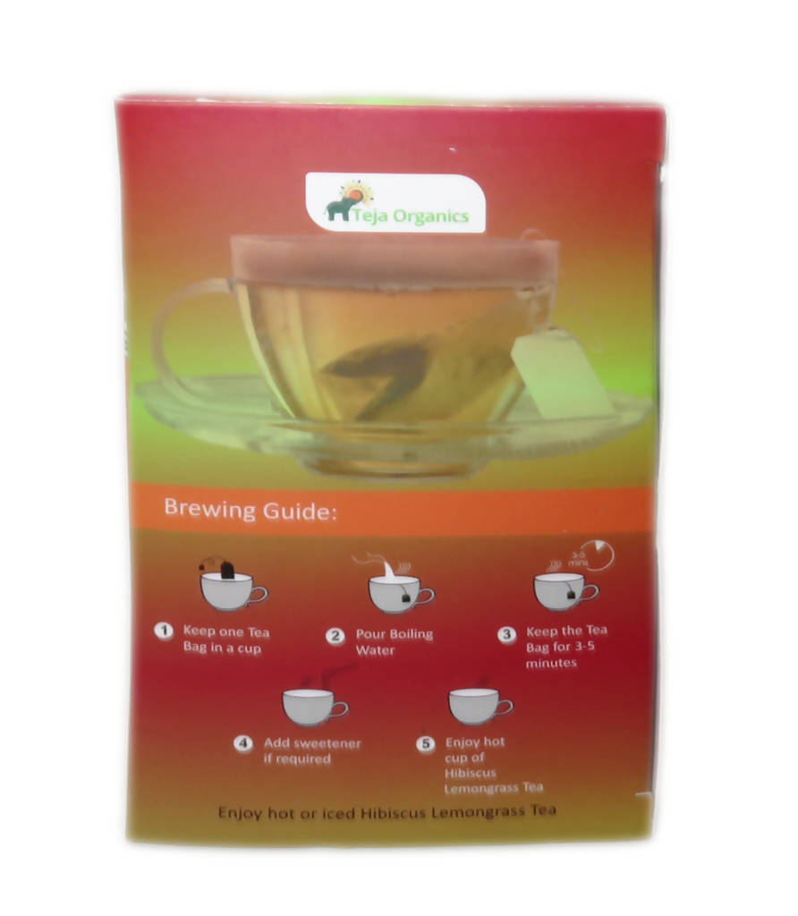 Teja Organics Hibiscus & Lemongrass Tea Bags - Drmedicart