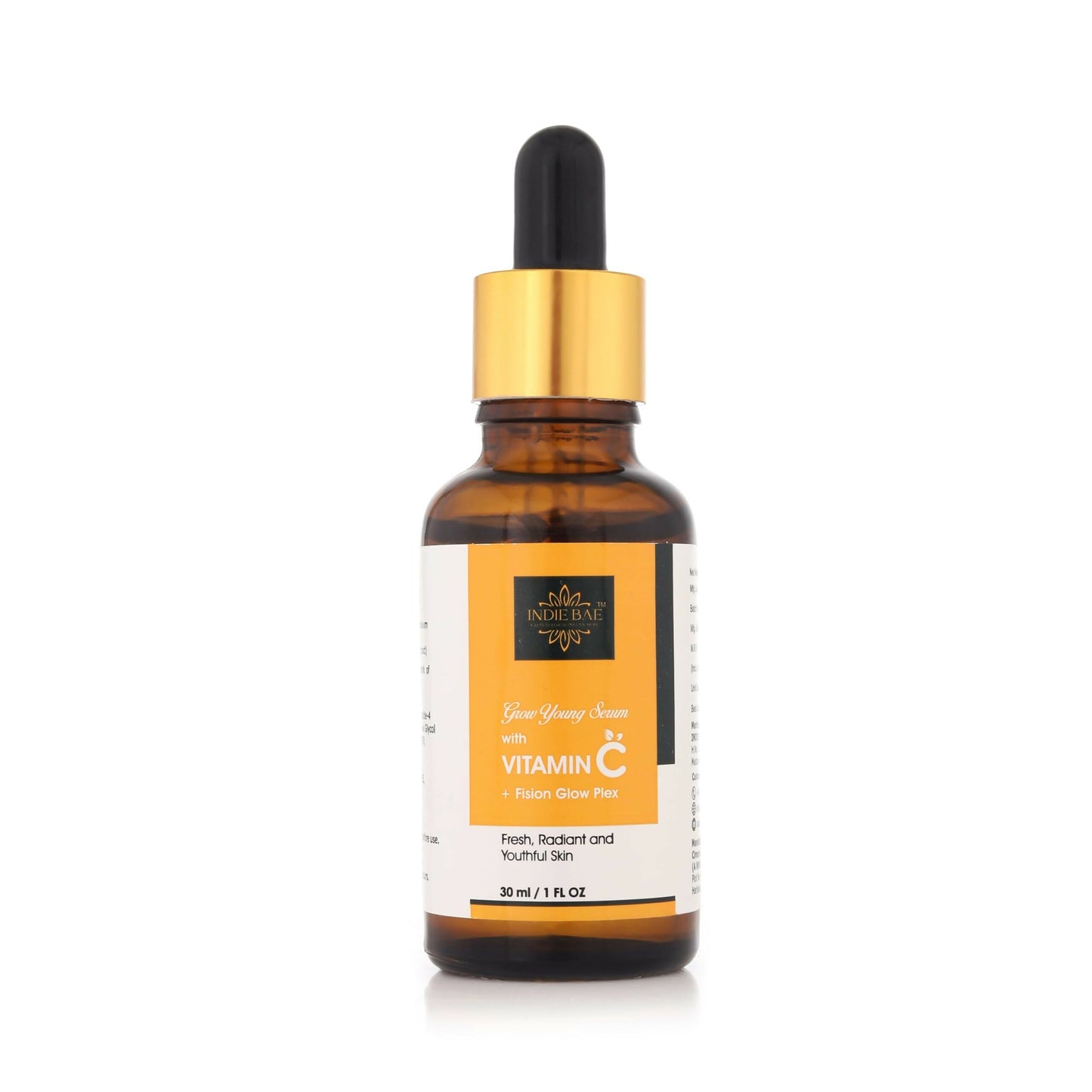 Indie Bae Crafted For Indian Skin: Grow Young Serum with Vitamin C and Fision Glowplex