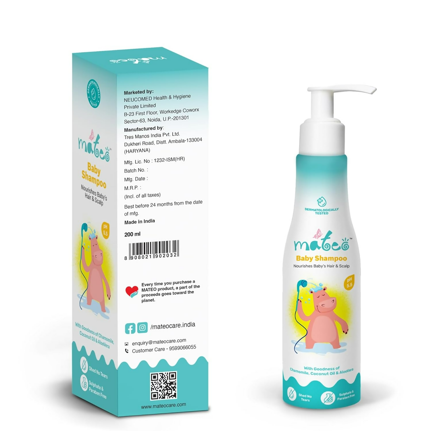 Mateo Baby Shampoo Nourishes Baby’S Hair And Scalp