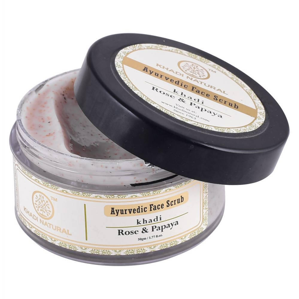 Khadi Natural Rose & Papaya Ayurvedic Face Scrub - Drmedicart