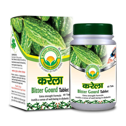 Buy Basic Ayurveda Karela Bitter Gourd Tablet from DrMediCart, Ship from India to USA