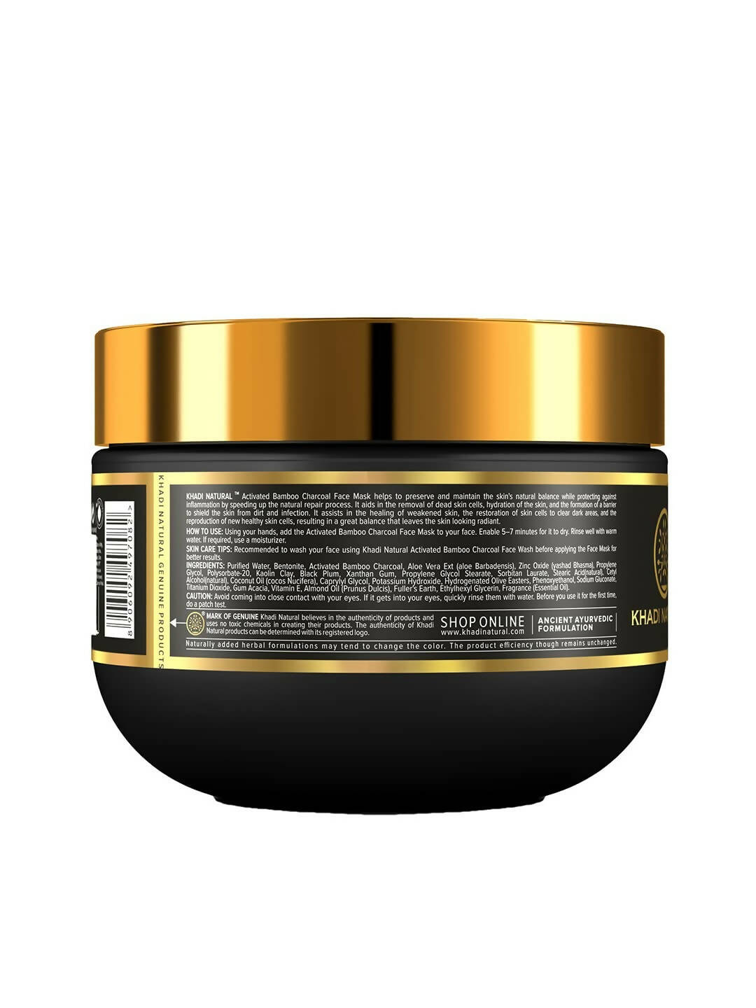 Khadi Natural Activated Bamboo Charcoal Face Mask