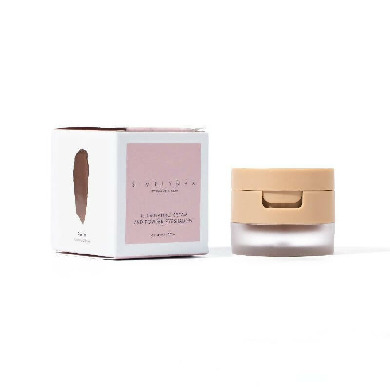 Simply Nam Illuminating Cream & Powder Eyeshadow - Rustic Chocolate Brown - DrMediCart