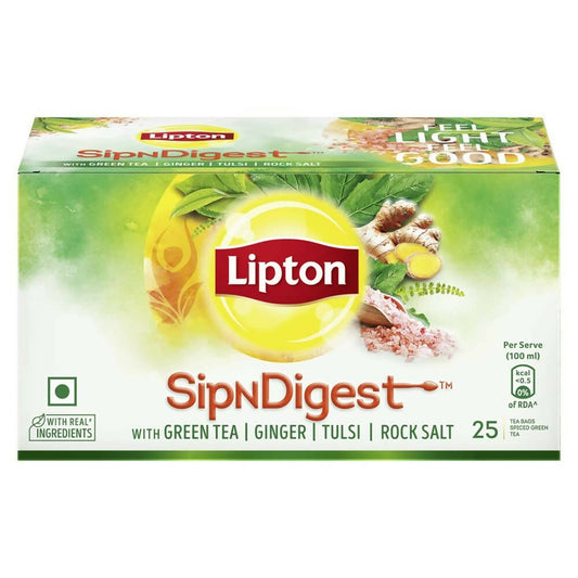 Buy Lipton SipNDigest With Tulsi & Rock Salt Ginger Green Tea Bags from DrMediCart