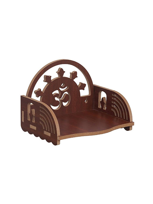 eCraftIndia Brown MDF Wooden Pooja Temple