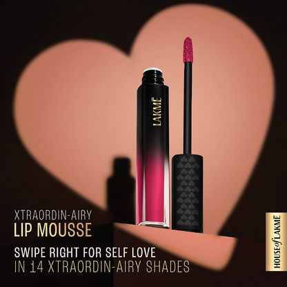 Lakme Xtraordin-Airy Velvet Matte Lip Mousse - Right Swipe Pink