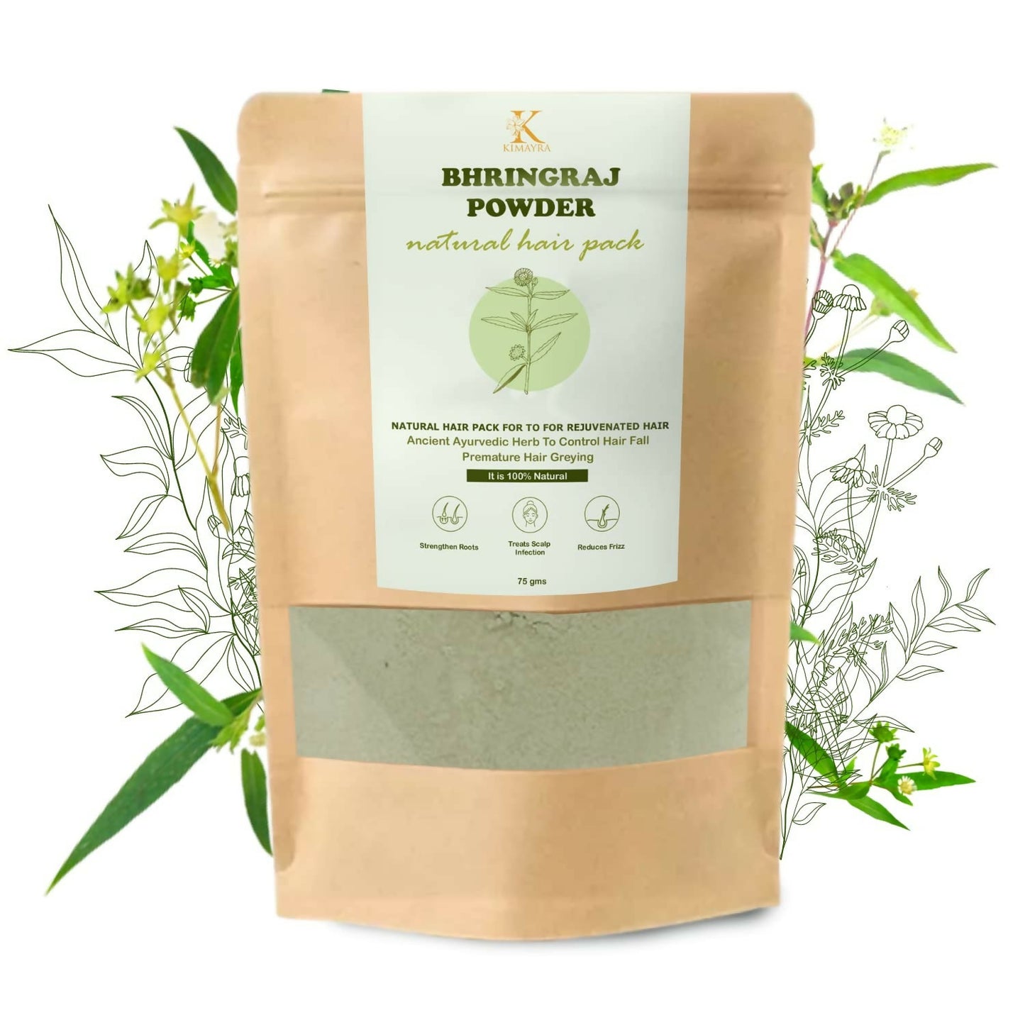 Kimayra Bhringraj Powder For Hair Growth & Reduces Frizz