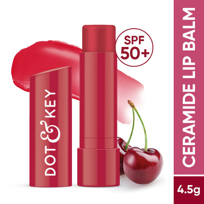 Dot & Key Barrier Repair Hydrating Lip Balm SPF 50 With Ceramides & Peptides Cherry Crimson