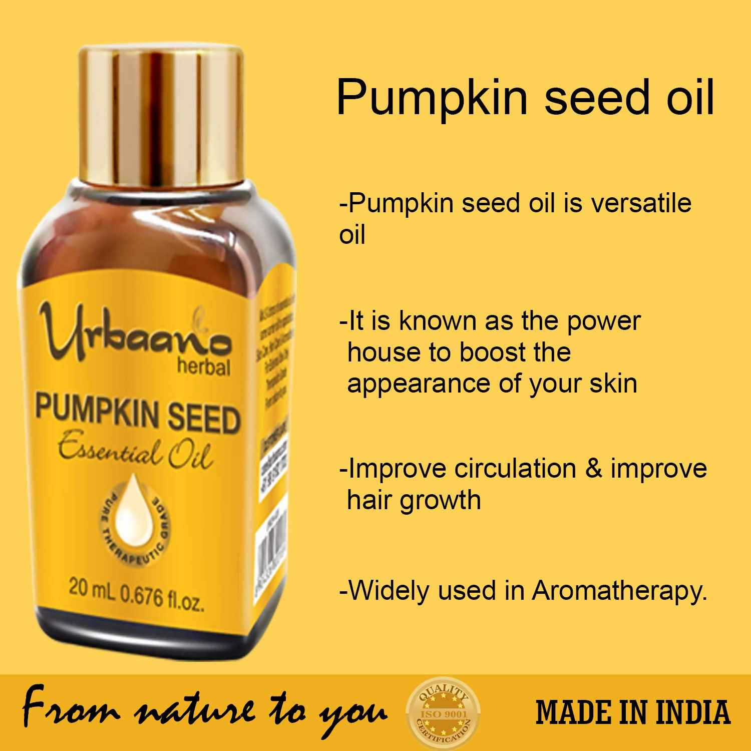 Urbaano Herbal Pumpkin Seed Essential Oil