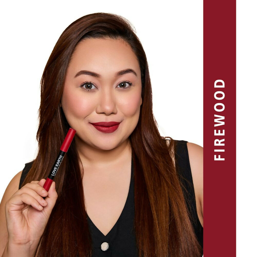 Love Earth Lip Crayon Non-Transfer Lipstick 1.O And Sharpener