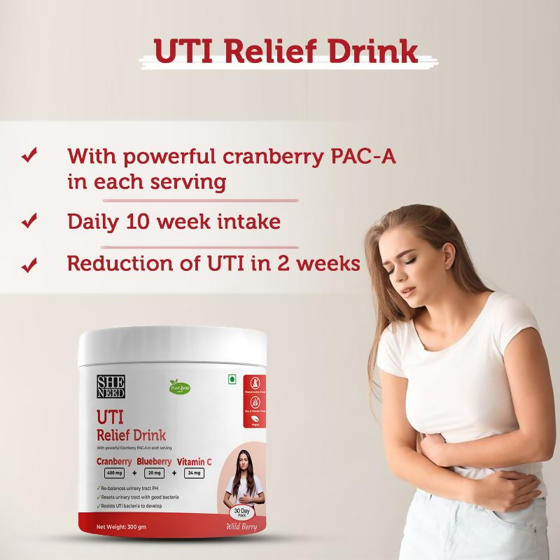 SheNeed Plant Based UTI Relief Drink For Women
