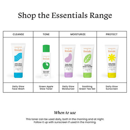 Foxtale Essentials Daily Green Apple Glow Toner with Niacinamide