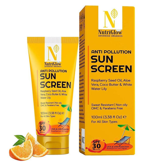 Buy NutriGlow Advanced Organics Anti Pollution Sun Screen SPF 30 PA+++ from DrMediCart, Ship from India to USA