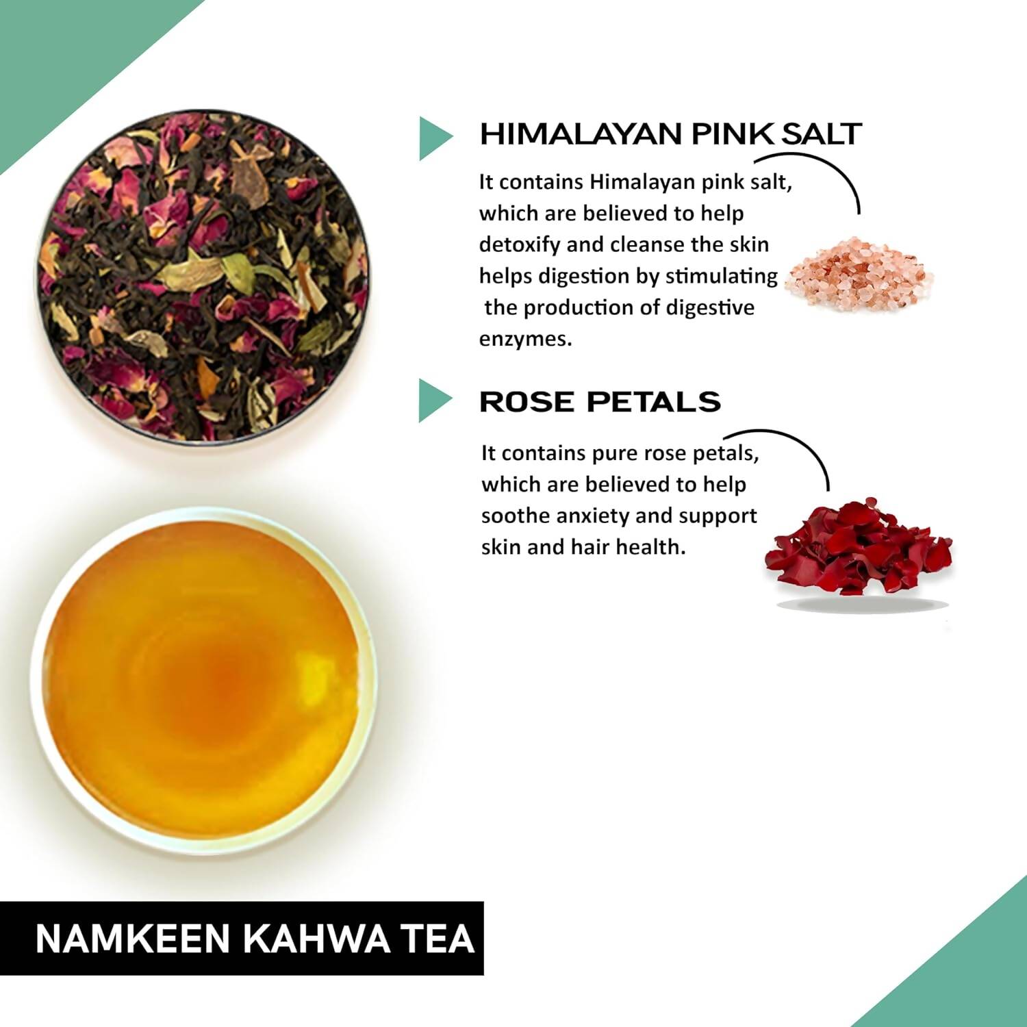 Teacurry Namkeen Kahwa Himalayan Pink Salt Tea Bags - Drmedicart