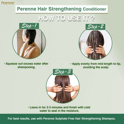 Perenne Hair Strengthening Conditioner With Hydrolyzed Keratin And Wheat Protein