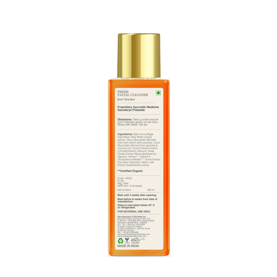 Buy Forest Essentials Fresh Facial Cleanser Bael Sherbet from DrMediCart, Ship from India to USA