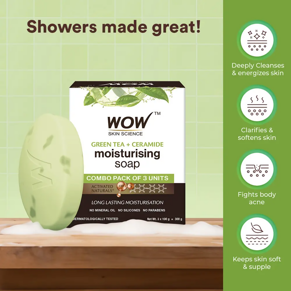Wow Skin Science Green Tea & Ceramide Moisturizing Soap