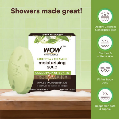 Wow Skin Science Green Tea & Ceramide Moisturizing Soap
