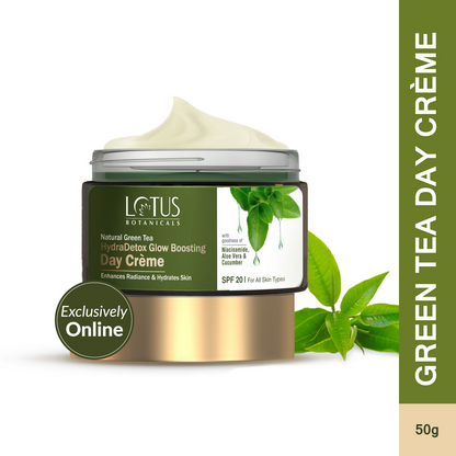 Lotus Botanicals Natural Green Tea Hydradetox Glow Boosting Day Cream Spf 20