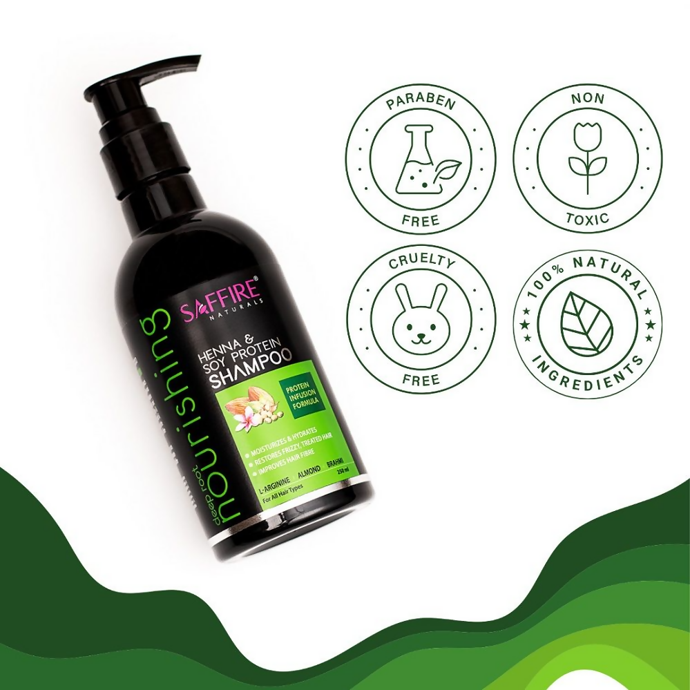 Saffire Naturals Henna & Soy Protein Deep Root Nourishing Shampoo