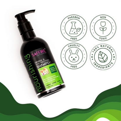 Saffire Naturals Henna & Soy Protein Deep Root Nourishing Shampoo