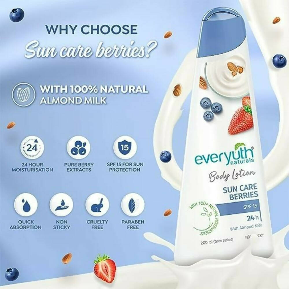 Everyuth Naturals Body Lotion Sun Care Berries