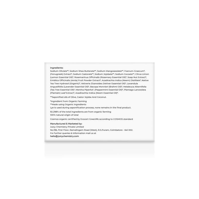 Juicy Chemistry Fenugreek, Brahmi & Plantain Shampoo Bar - DrMediCart
