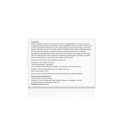Juicy Chemistry Fenugreek, Brahmi & Plantain Shampoo Bar - DrMediCart