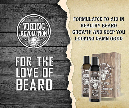 Viking Revolution Beard Wash and Beard Conditioner Combo - DrMediCart