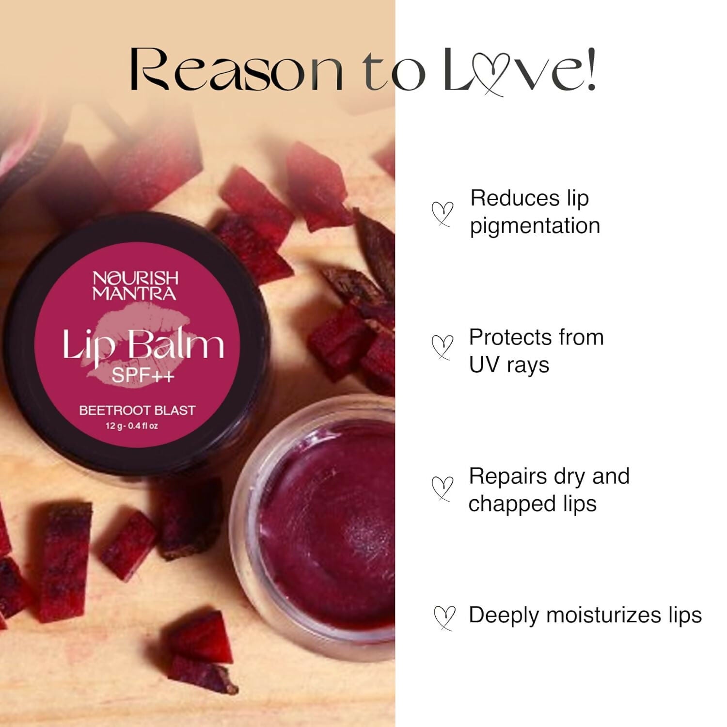 Nourish Mantra Beetroot Blast Lip Balm with SPF++