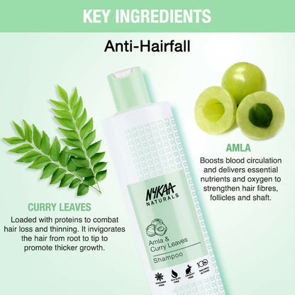 Nykaa Naturals Longer & Thicker Hair - Free Shampoo With Amla, Curry Leaves & Coconut Oil - Drmedicart