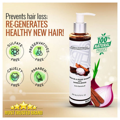 Teal and Terra Onion Oil & Rose Shampoo With Sandalwood