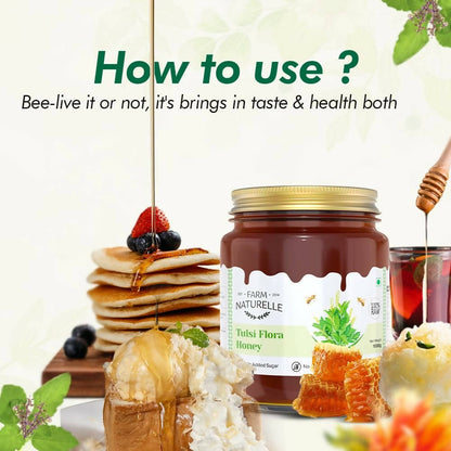 Farm Naturelle Vana Tulsi Honey Forest Flower Honey
