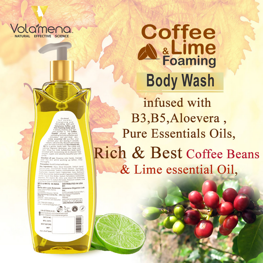 Volamena Coffee And Lime Foaming Body Wash