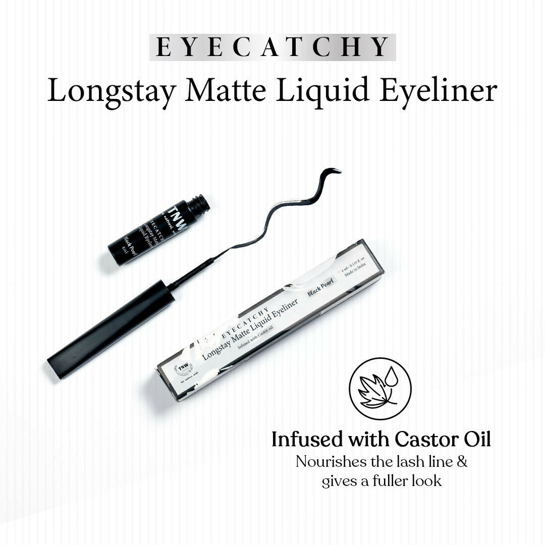 The Natural Wash Eyecatchy Longstay Matte Liquid Eyeliner - Black Pearl