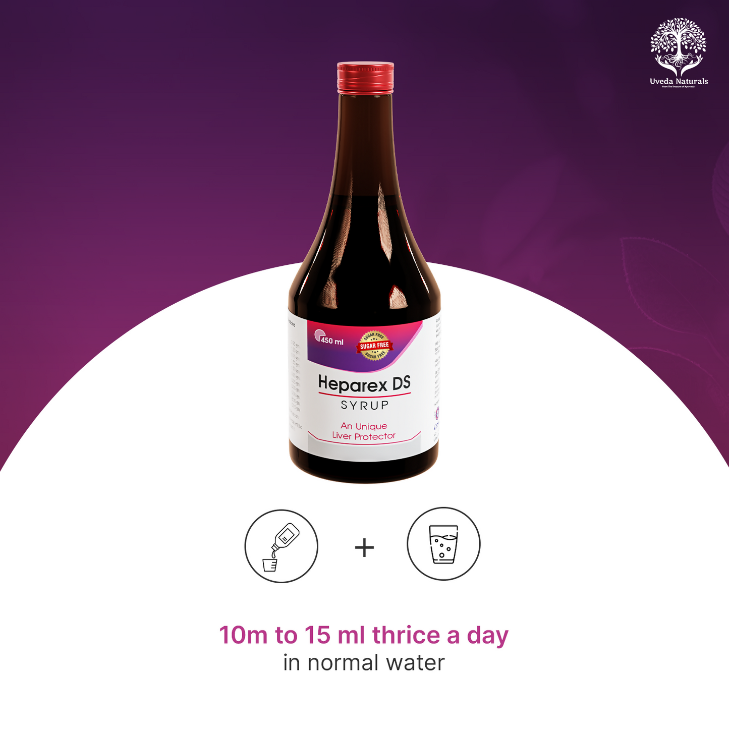 Uveda Naturals Heparex DS Sugar-Free Syrup