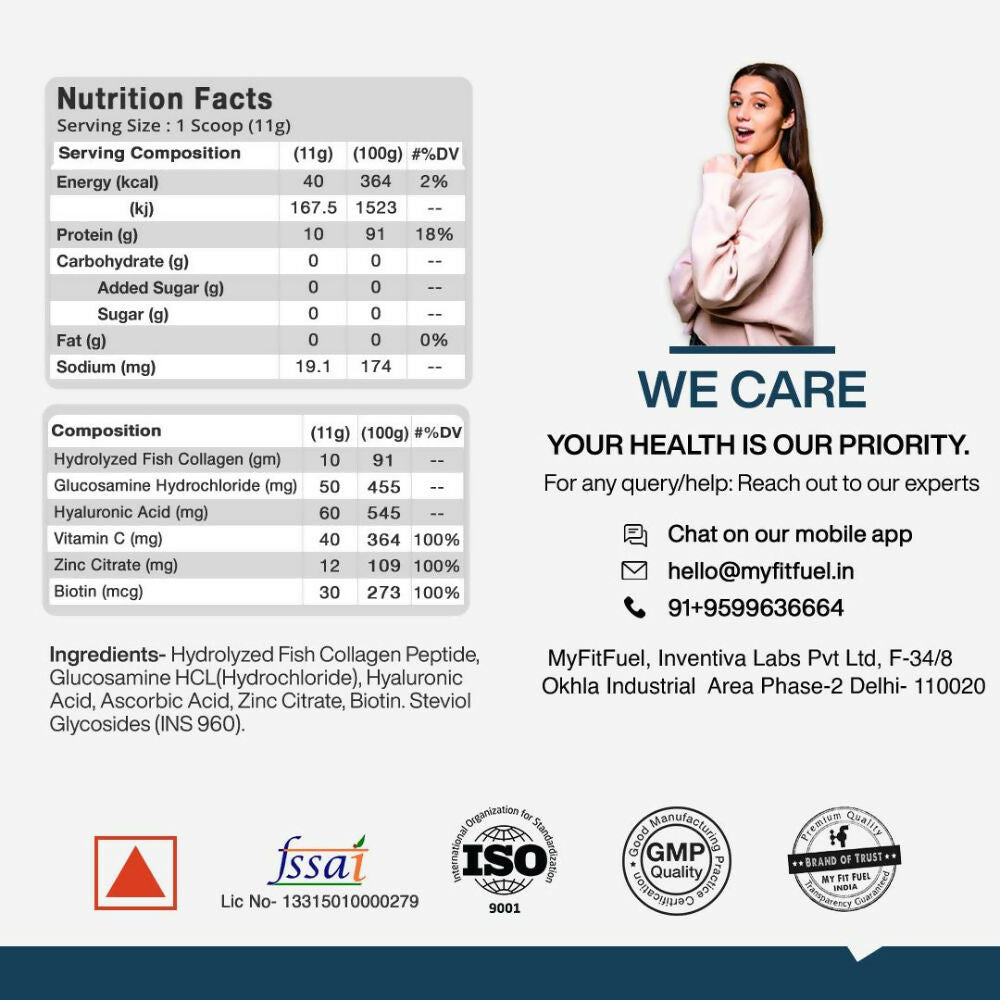 MyFitFuel Hydrolyzed Marine Collagen - Unflavoured