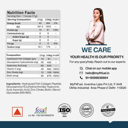 MyFitFuel Hydrolyzed Marine Collagen - Unflavoured