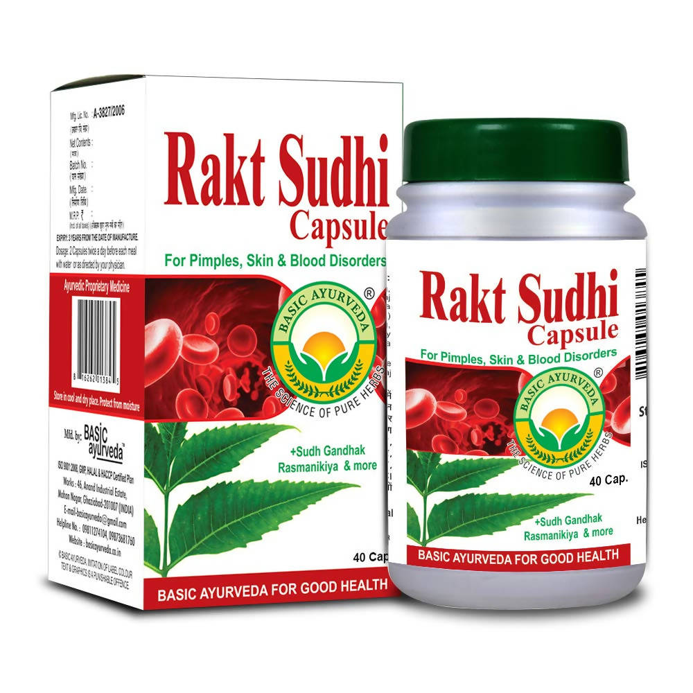 Buy Basic Ayurveda Rakt Sudhi Capsules from DrMediCart, Ship from India to USA