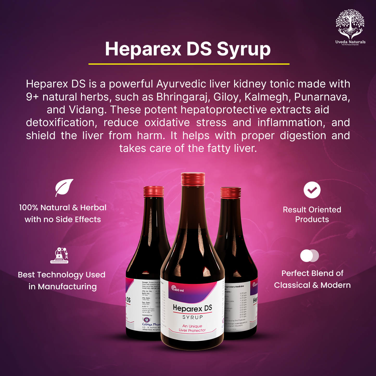 Uveda Naturals Heparex DS Syrup