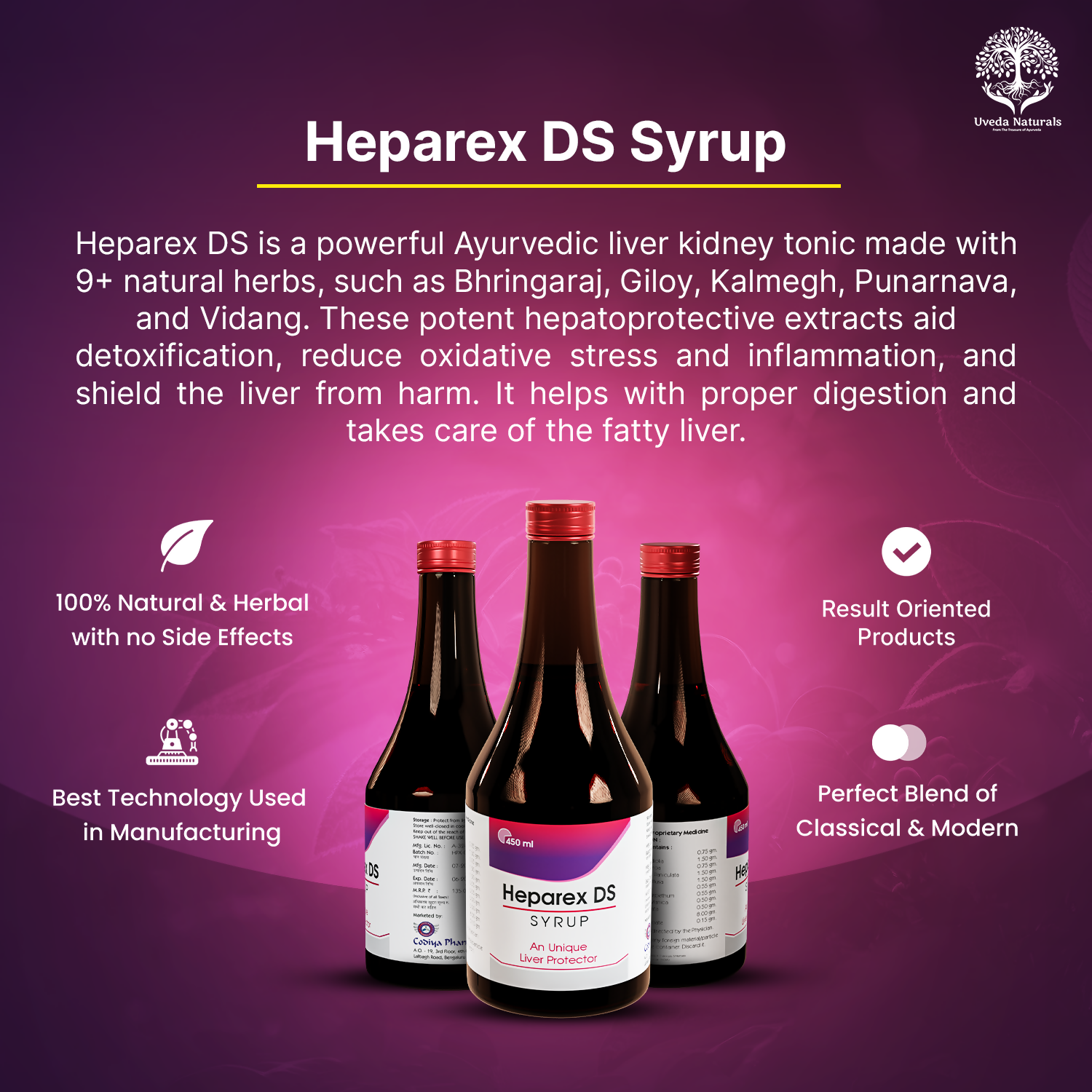 Uveda Naturals Heparex DS Syrup