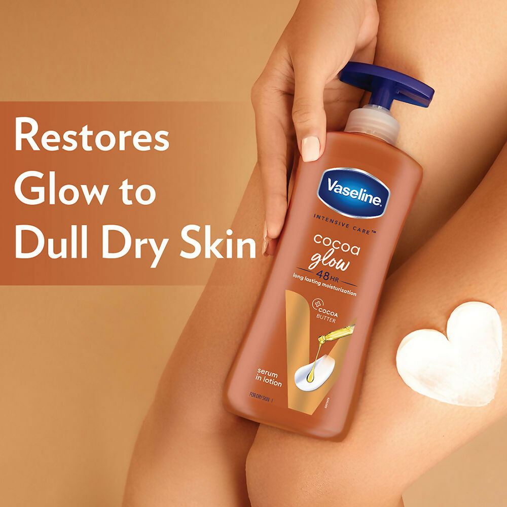 Vaseline Cocoa Glow Lotion With Rosy Lip Tin For Glowing Skin & Sheer Pink Tint