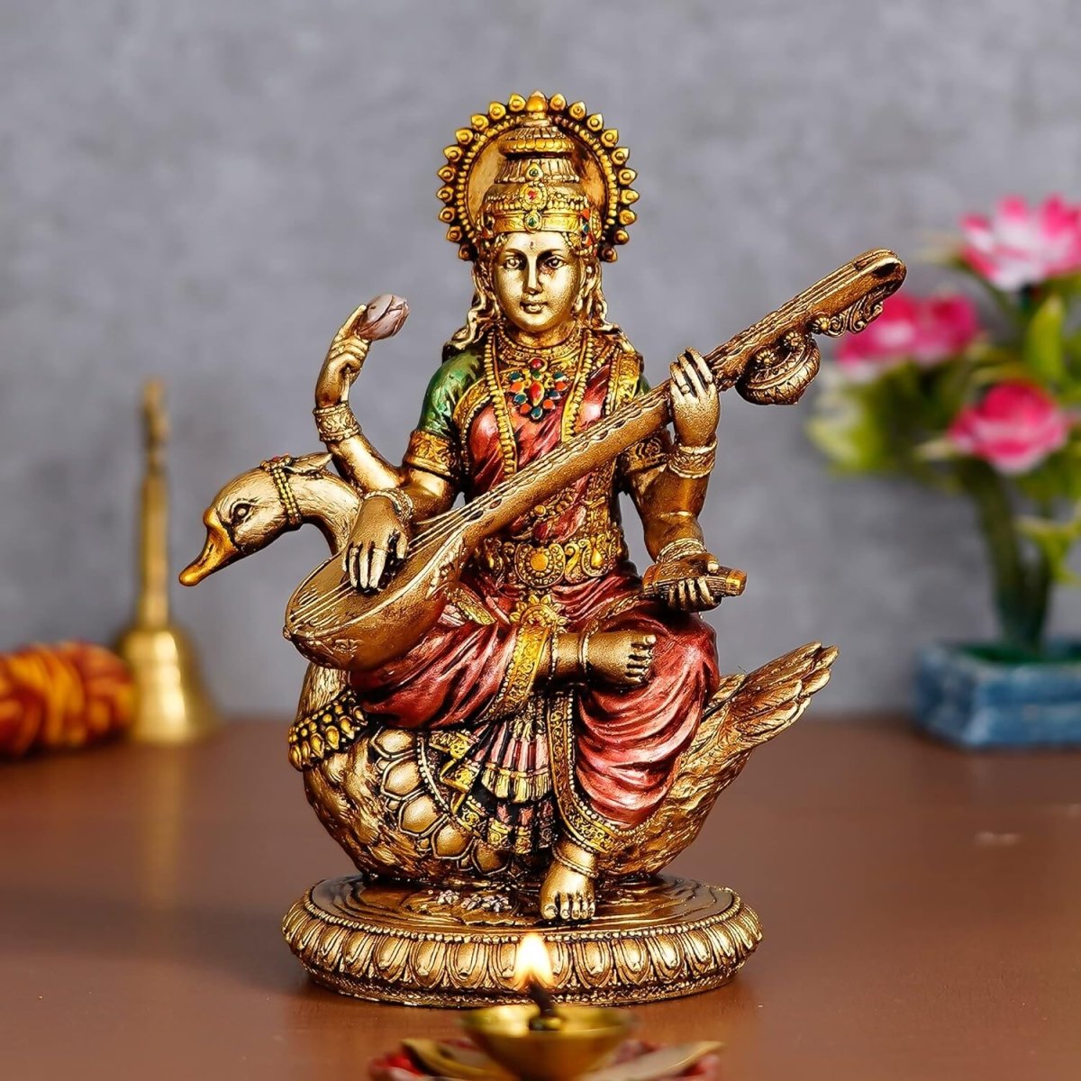 Buy Antiqu Goddess Saraswati Idol